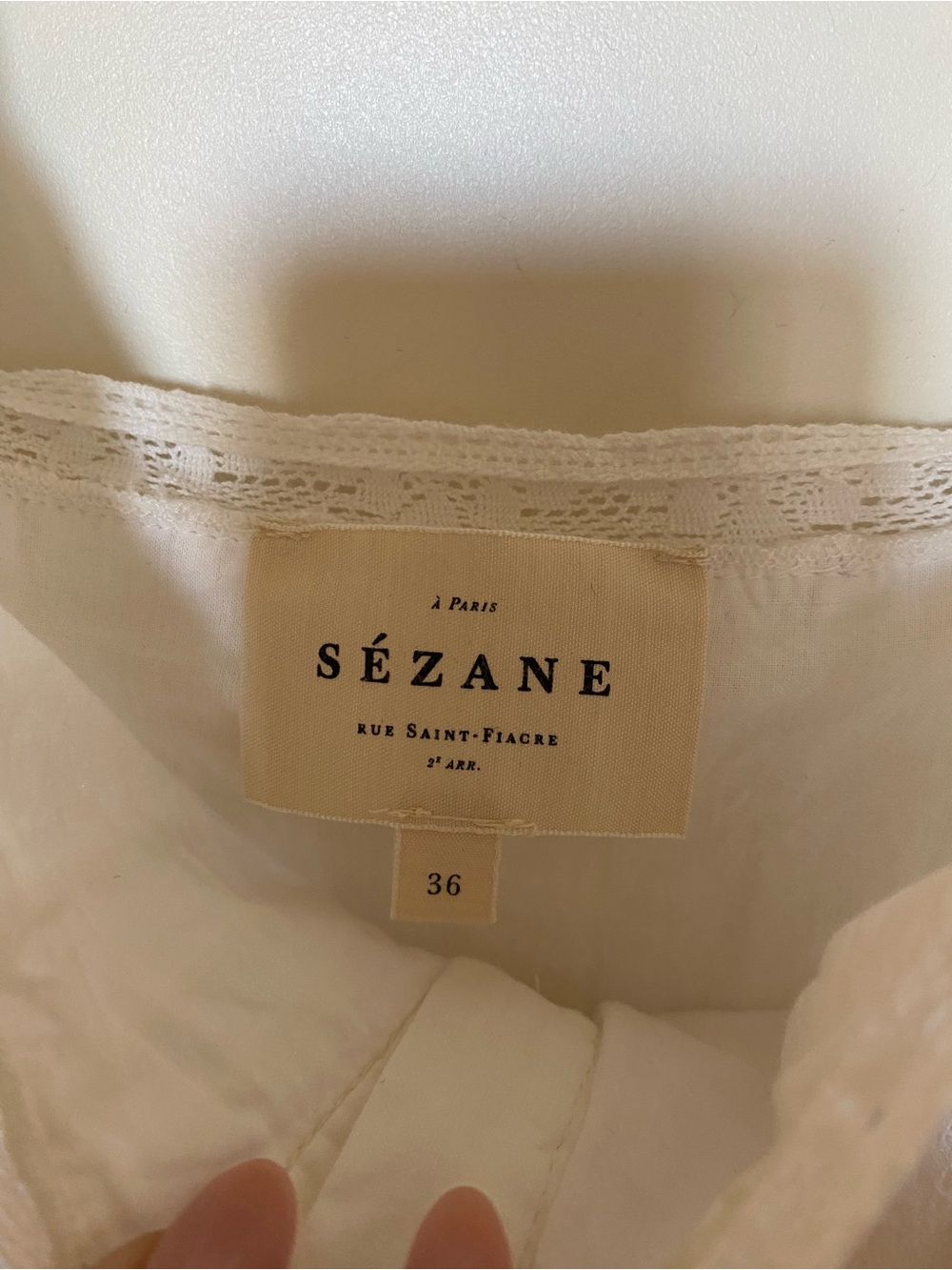 Sézane Rams dress in embroidered ecru, size 36(us4) - Picture 4 of 5